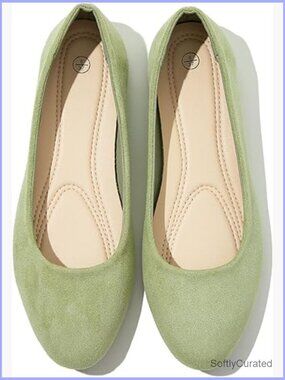 Comfortable Memory Foam Ballet Flats Round Toe Work Shoes
